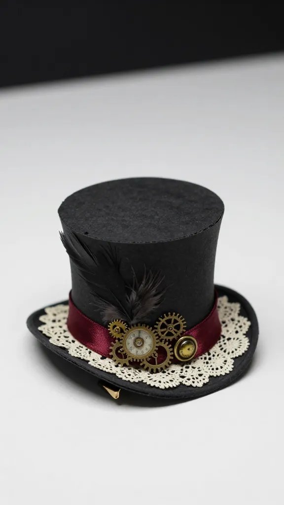 DIY Paper Hat Ideas for Creative Fun 6 Victorian-Inspired Mini Top Hat Fascinator