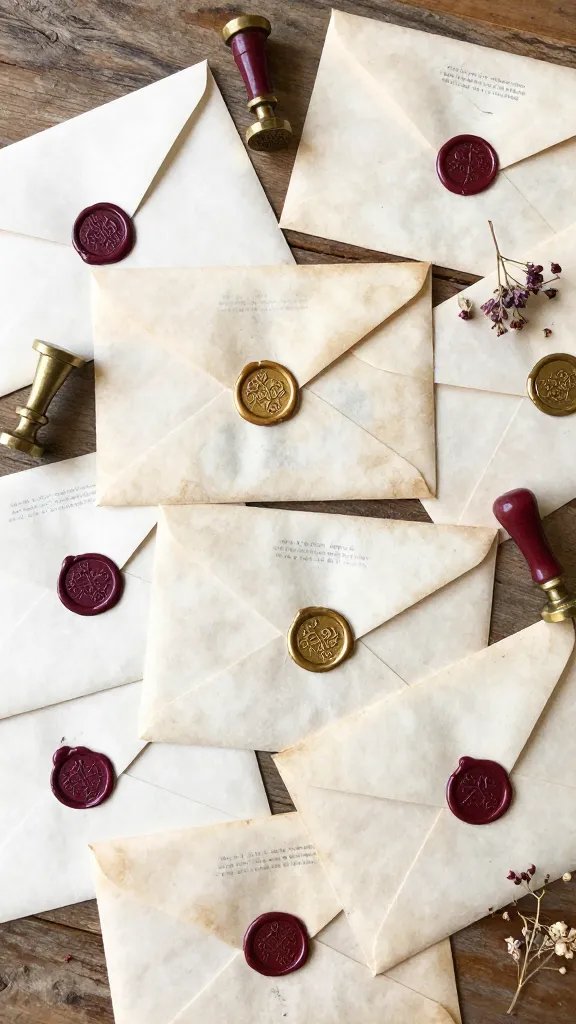 9 DIY Paper Envelopes for Gifts & Letters 2 Vintage Book Page Envelopes With Wax Seals