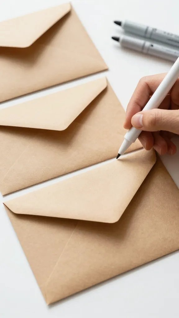 9 DIY Paper Envelopes for Gifts & Letters 10 Minimalist Kraft Envelopes With Hand-Lettered Calligraphy
