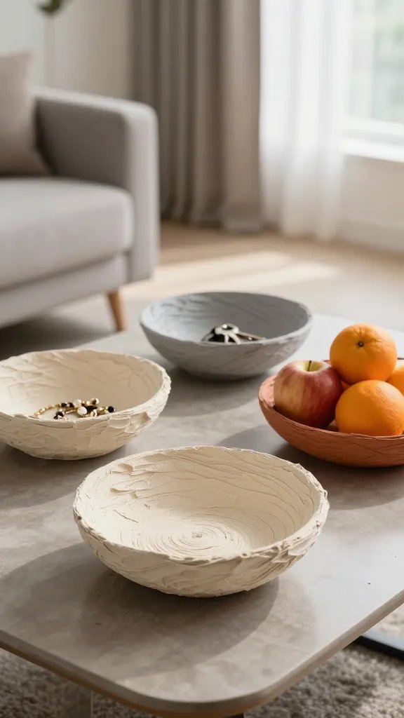 DIY Paper Mache Ideas That Look Surprisingly Stylish 6 Textured Decorative Bowls for Everything