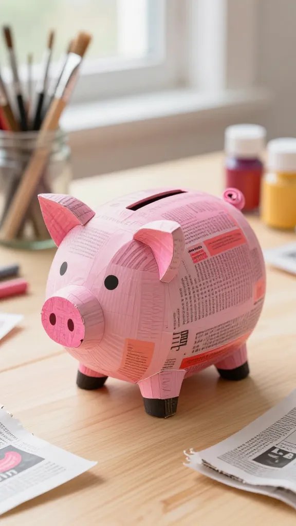 DIY Paper Mache Ideas That Look Surprisingly Stylish 7 Adorable Piggy Bank That Kids Will Love