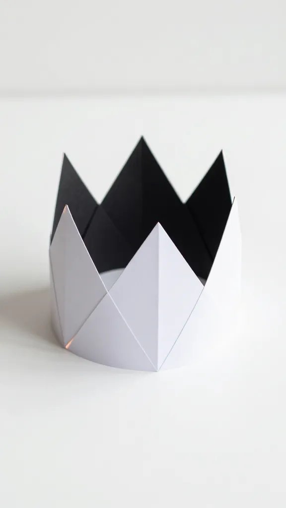 DIY Paper Crown Ideas for a Fun Creative Day 5 Minimalist Geometric Crown With Rose Gold Accents