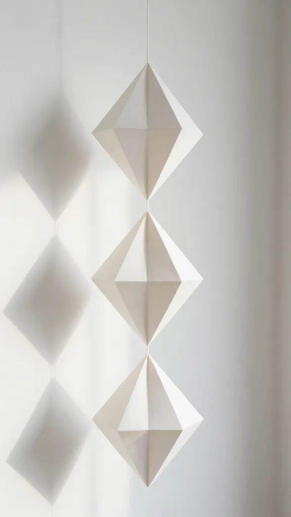 DIY Paper Garland: 5 Ideas for a Pretty Home Touch 5 Modern Geometric Paper Diamond Garland