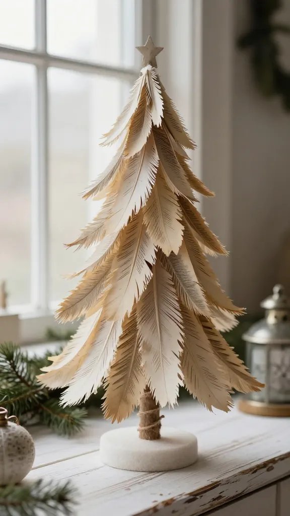 7 DIY Paper Xmas Tree Ideas for a Cozy Holiday 7 Book Page Feather Tree