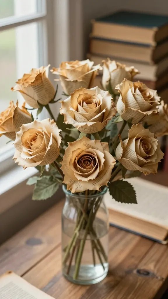 Book Page Roses for the Literature Lover