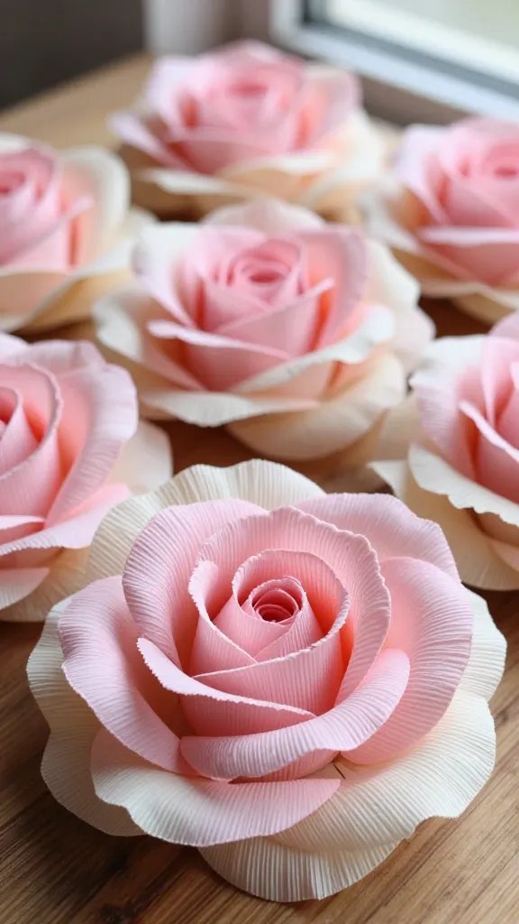 9 Simple DIY Paper Rose Ideas That Look Real 5 Crepe Paper Garden Roses With Realistic Ruffled Petals