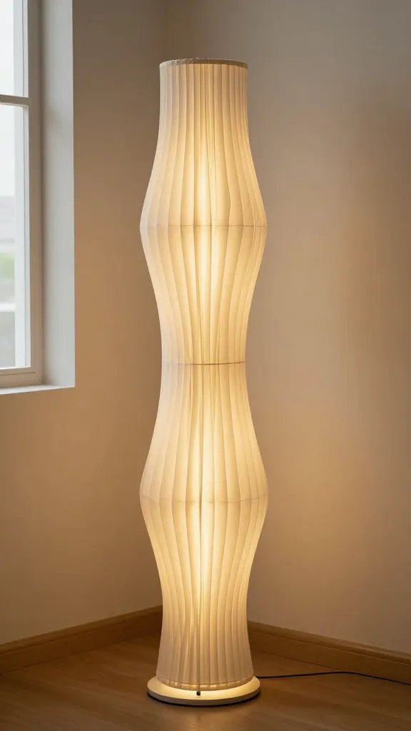 7 DIY Paper Lamp Ideas You’ll Love 6 Accordion-Fold Cylindrical Floor Lamp