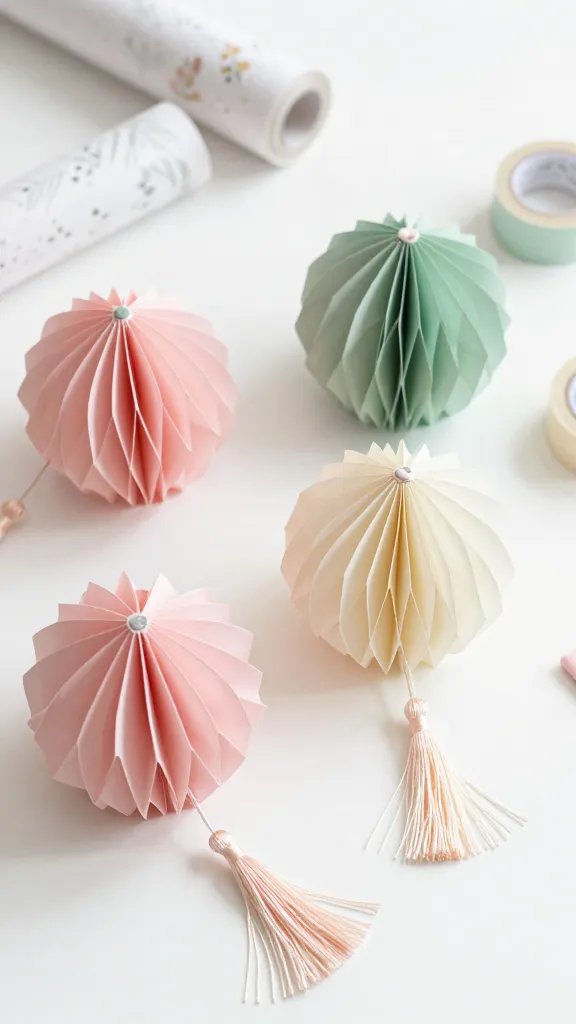 Whimsical Accordion Fold Lanterns With Tassels