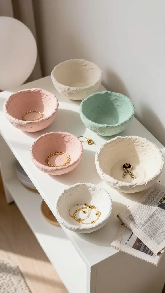 Whimsical Paper Mâché Bowls for Trinkets and Treasures