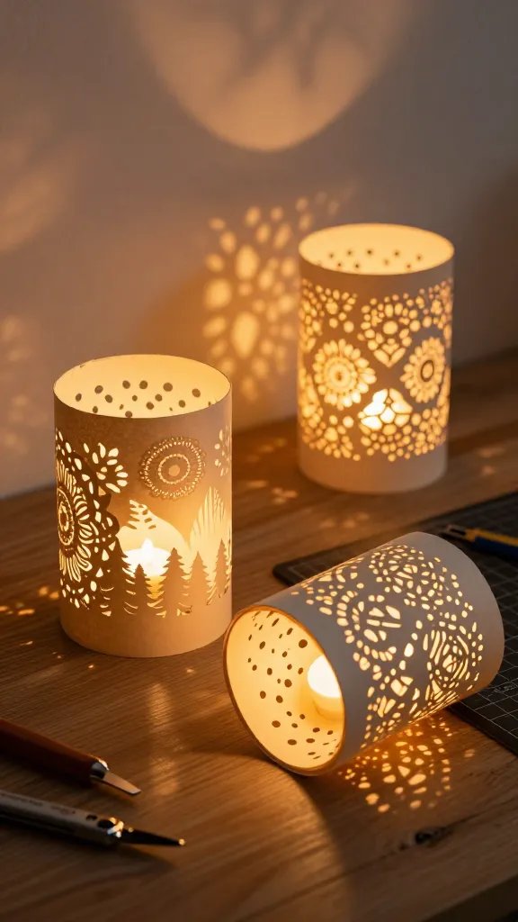 Intricate Paper Cut Luminaries for Cozy Evenings