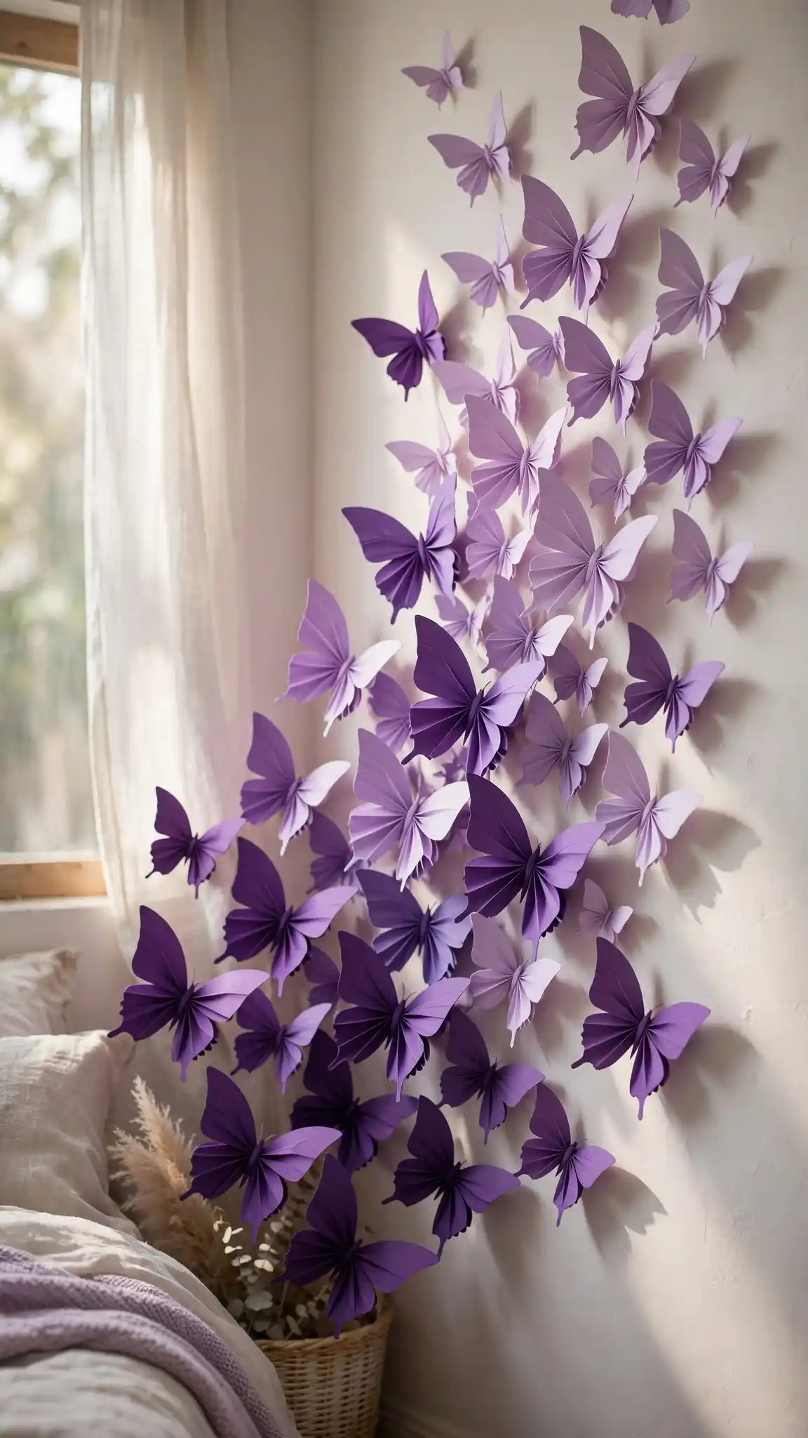 DIY Paper Wall Decor: 8 Easy & Stylish Ideas 2 Cascading 3D Butterfly Wall Installation