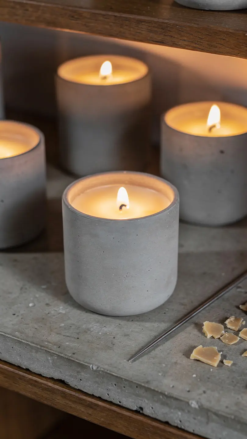 Concrete Vessel Soy Candles