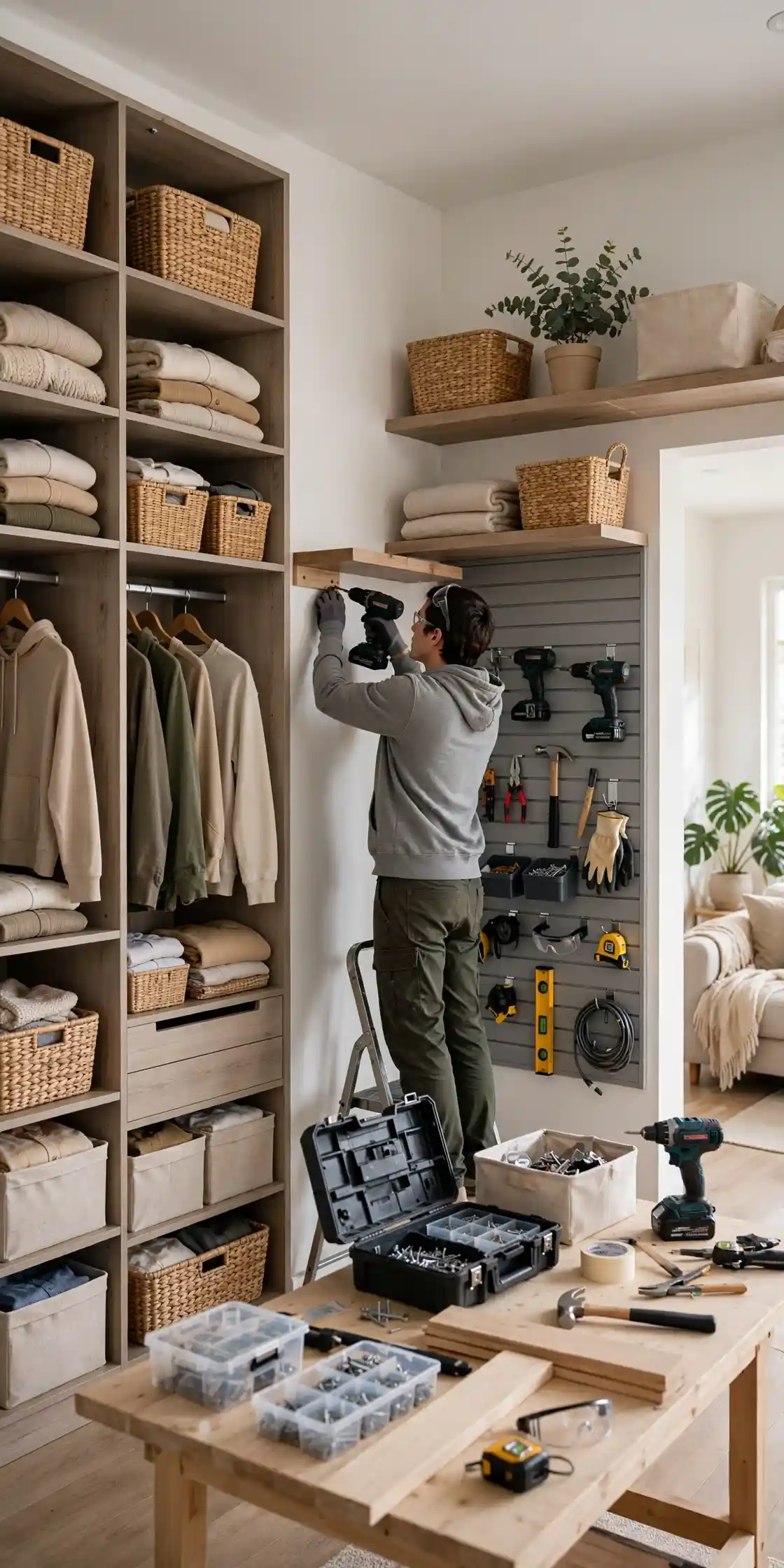 Installing Shelving and Storage Solutions