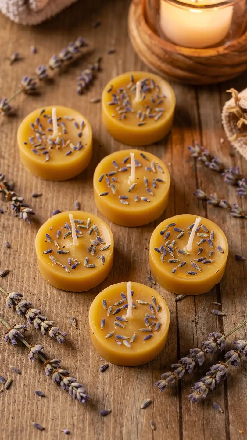 Lavender Beeswax Tea Candles
