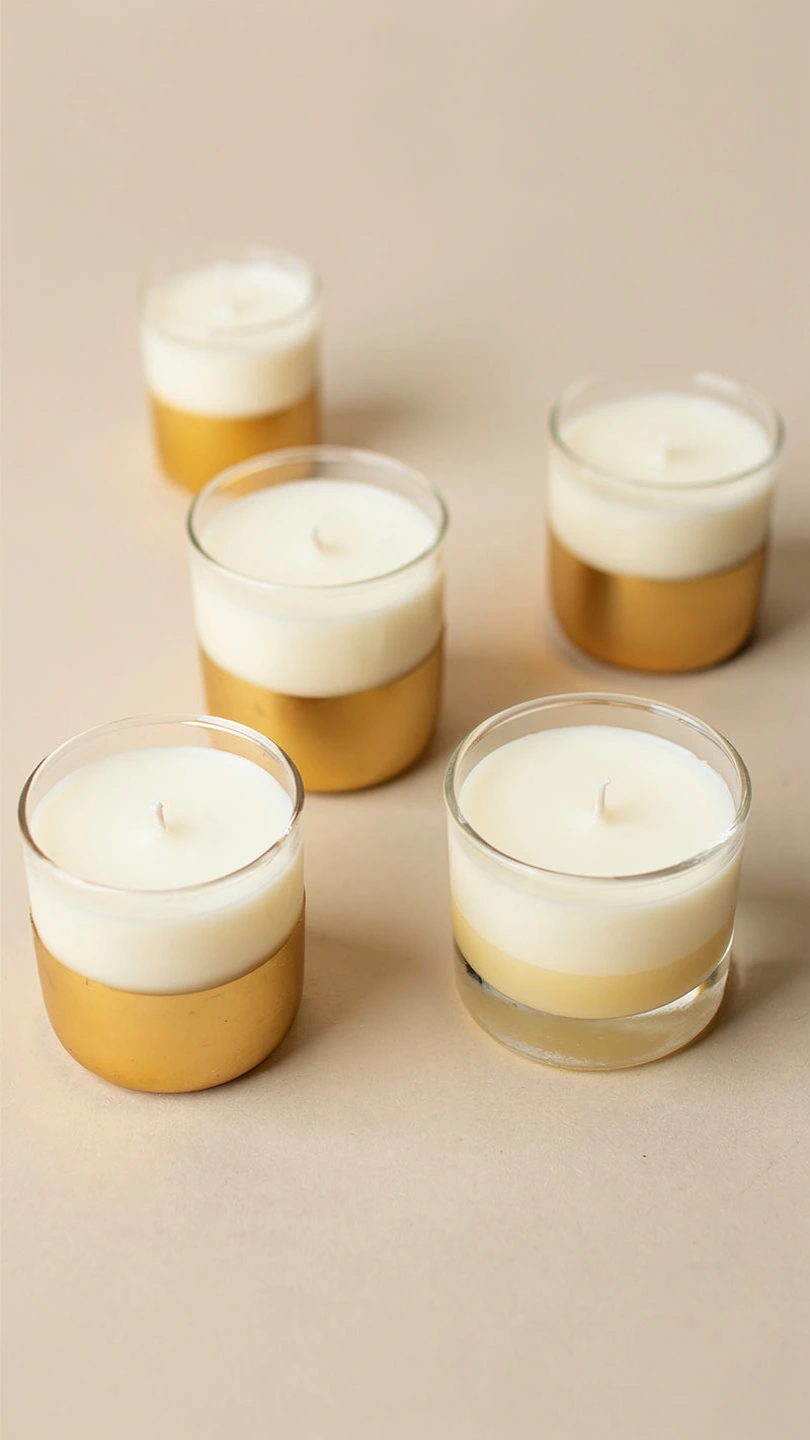 Layered Two-Tone Tea Candles