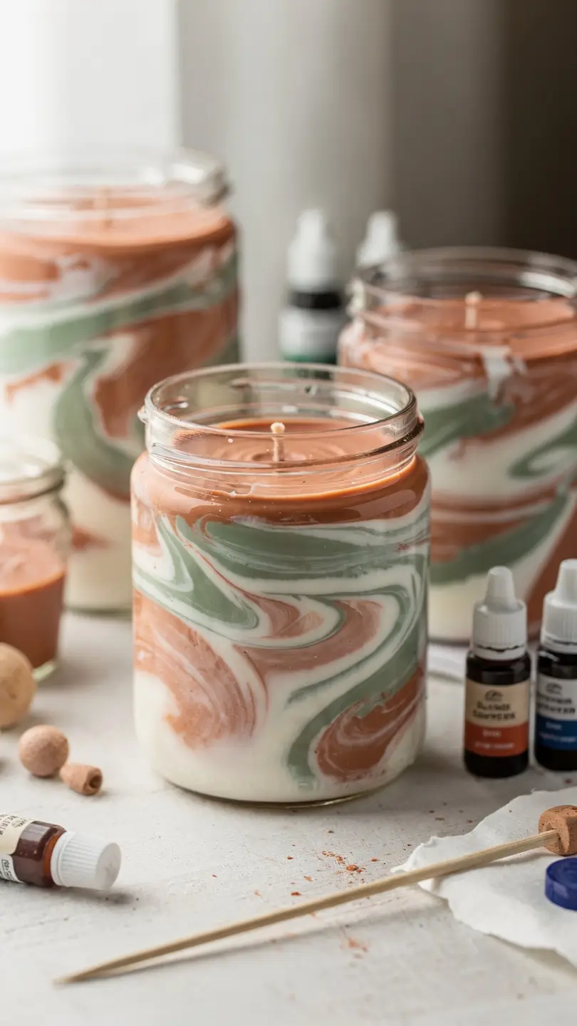 5 Candle Aesthetic Ideas for a Cozy, Stylish Glow 5 Marbled Wax Swirl Candles