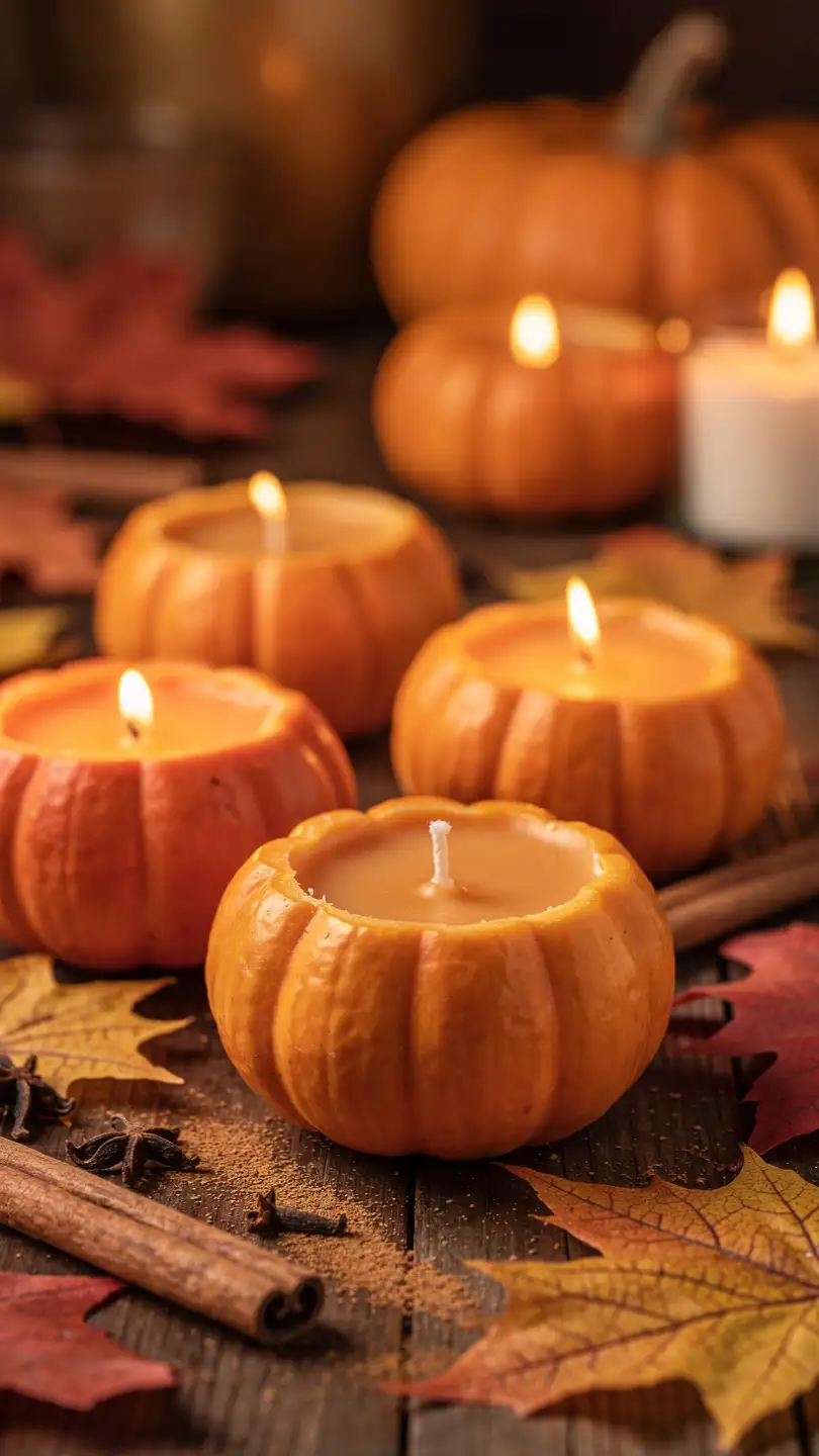 Mini Pumpkin Spice Candles