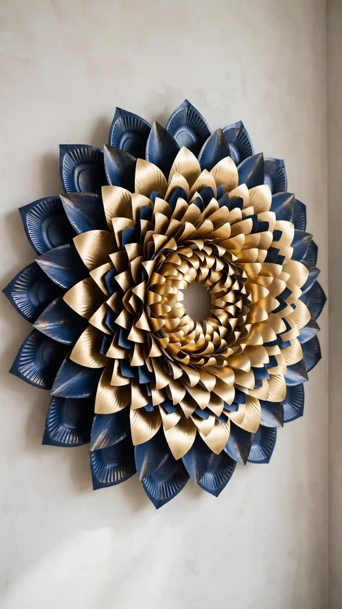 DIY Paper Wall Decor: 8 Easy & Stylish Ideas 7 Paper Plate Wreath With Petal Layers