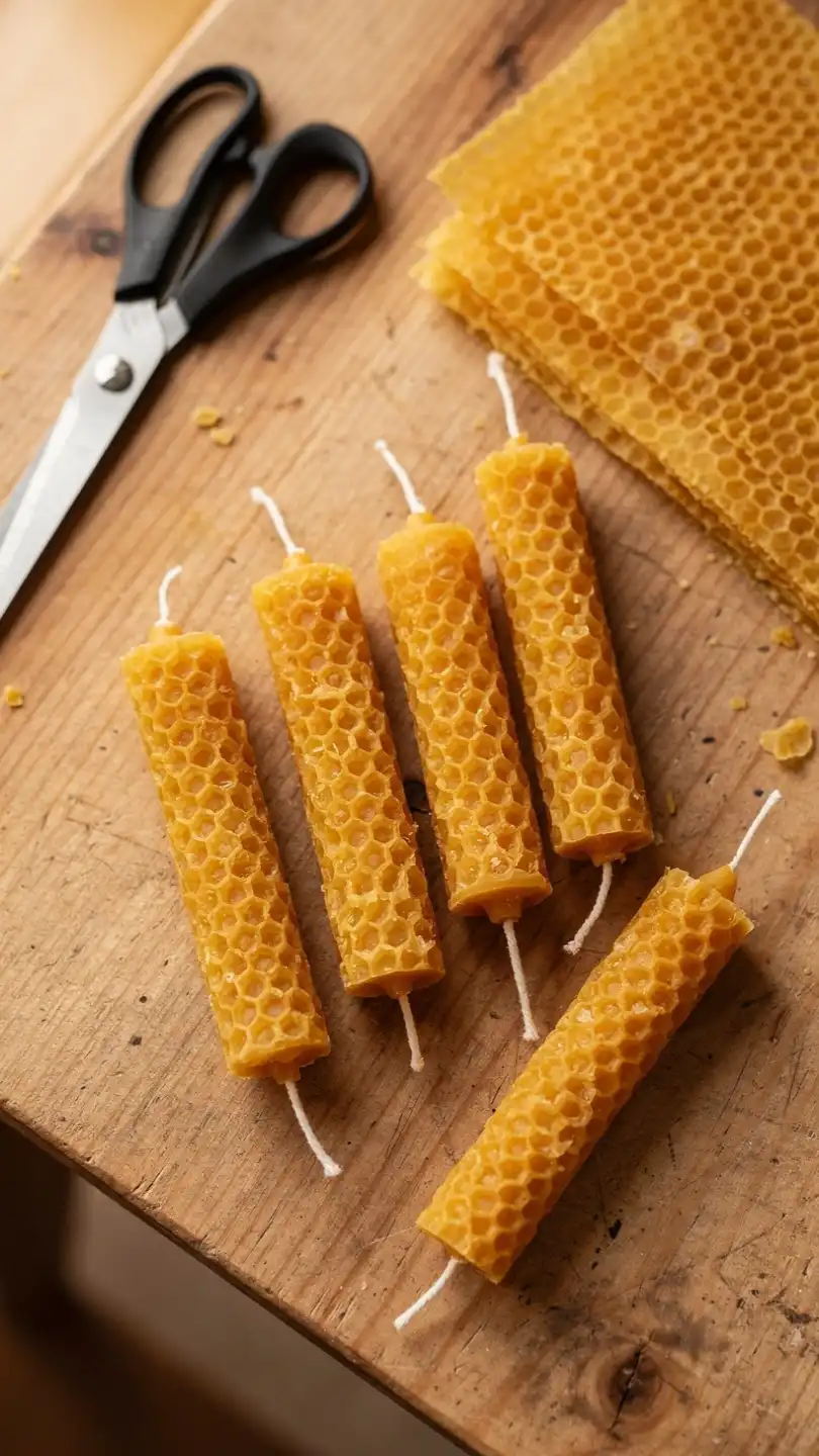 Rolled Beeswax Candles