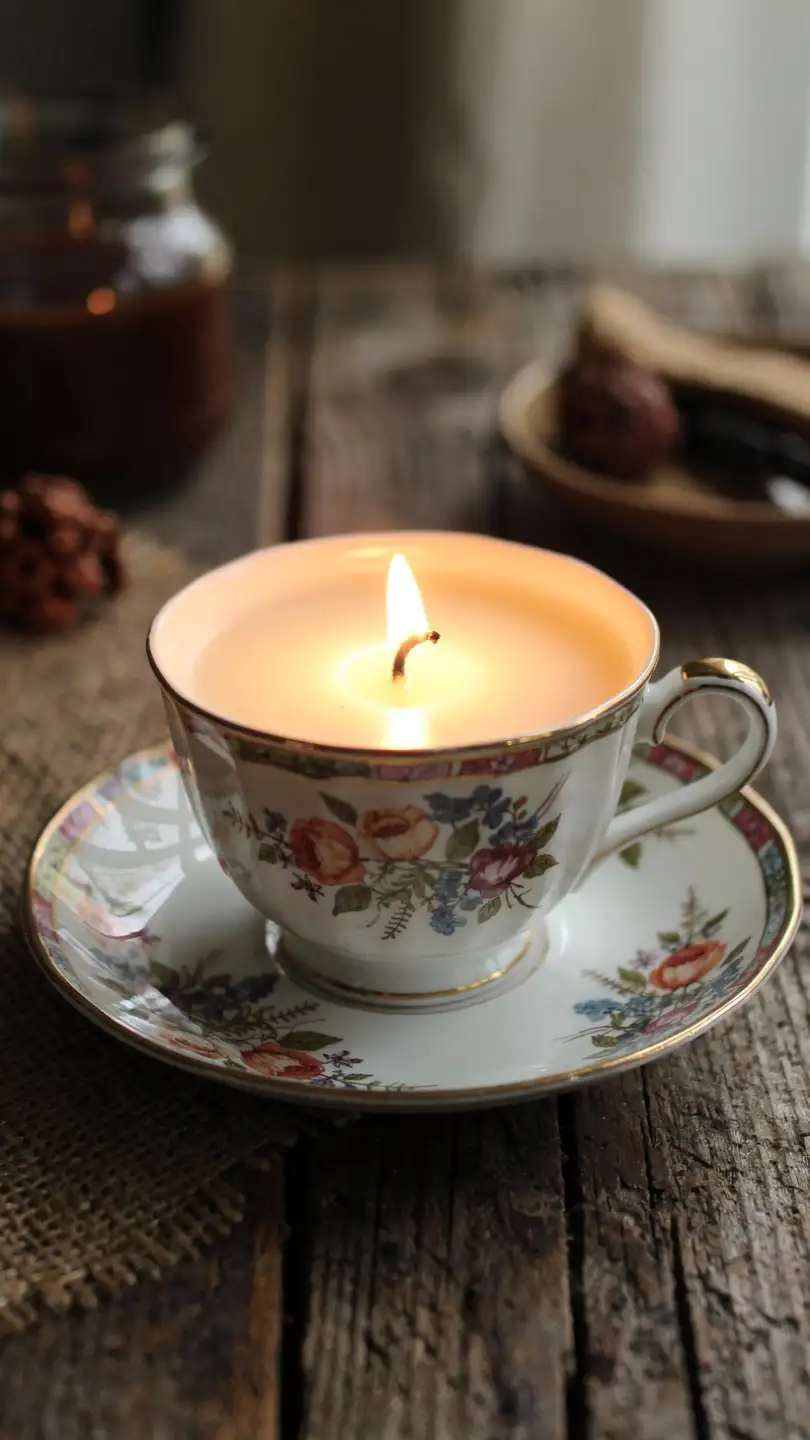 Vintage Teacup Candles