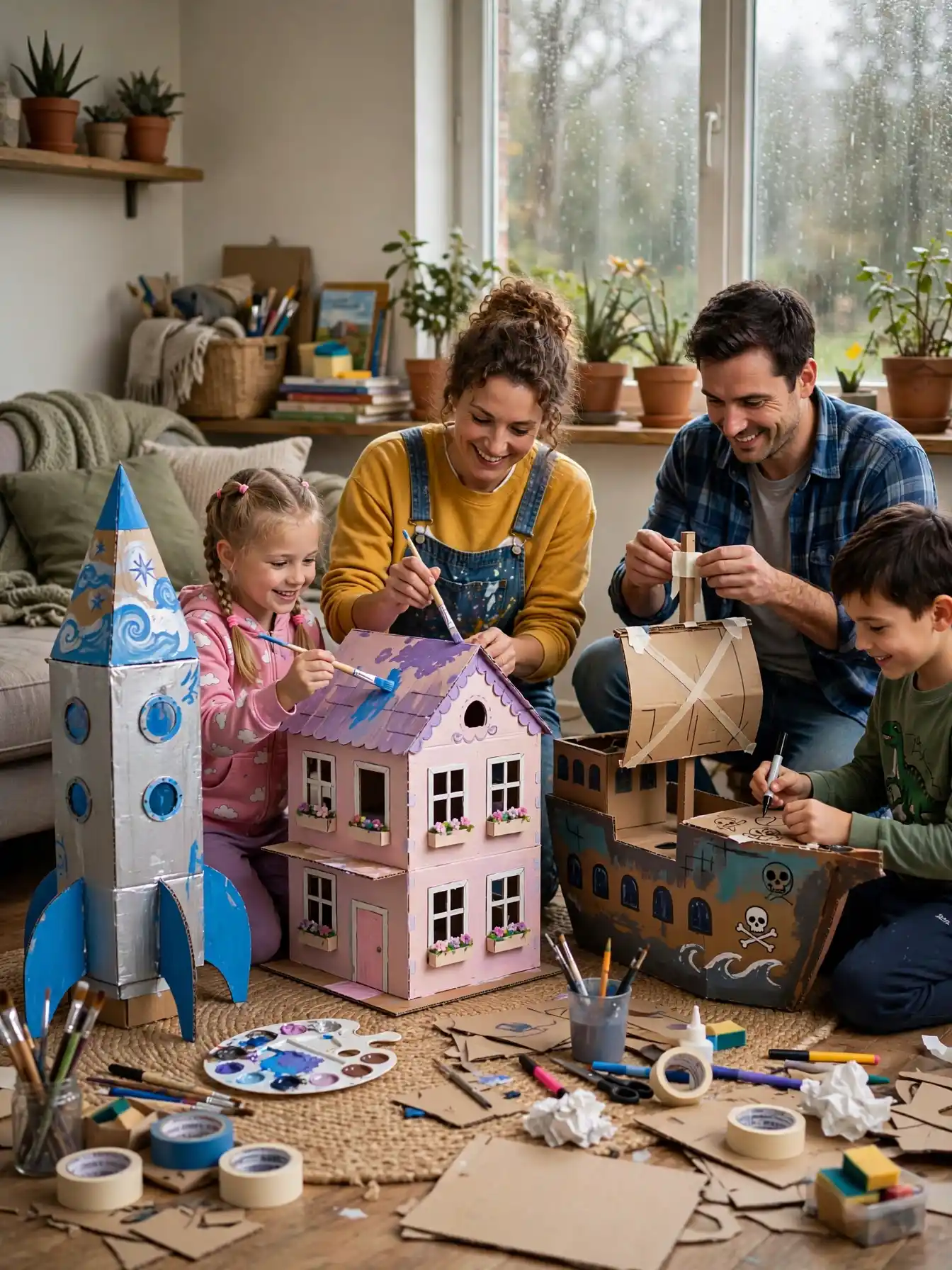 Fun Rainy Day Craft Activities for the Whole Family 7 Cardboard Box Creations