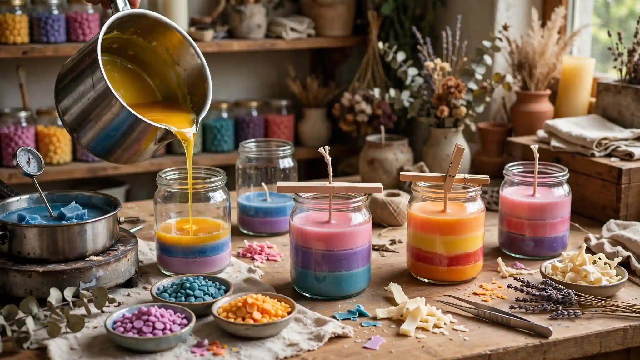 How to Make Layered Candles