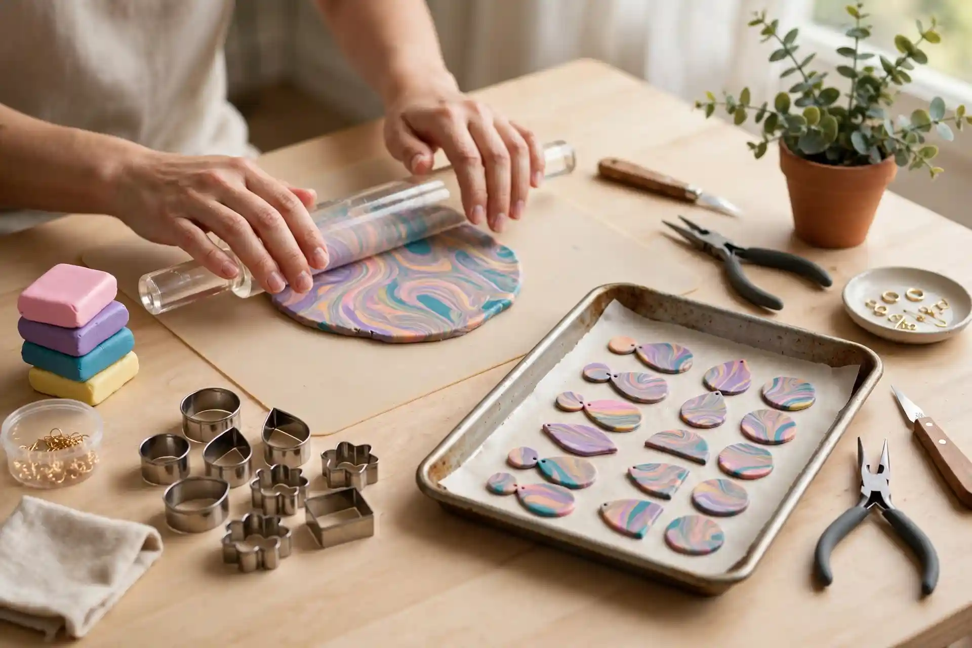 How to Make Polymer Clay Earrings for Beginners