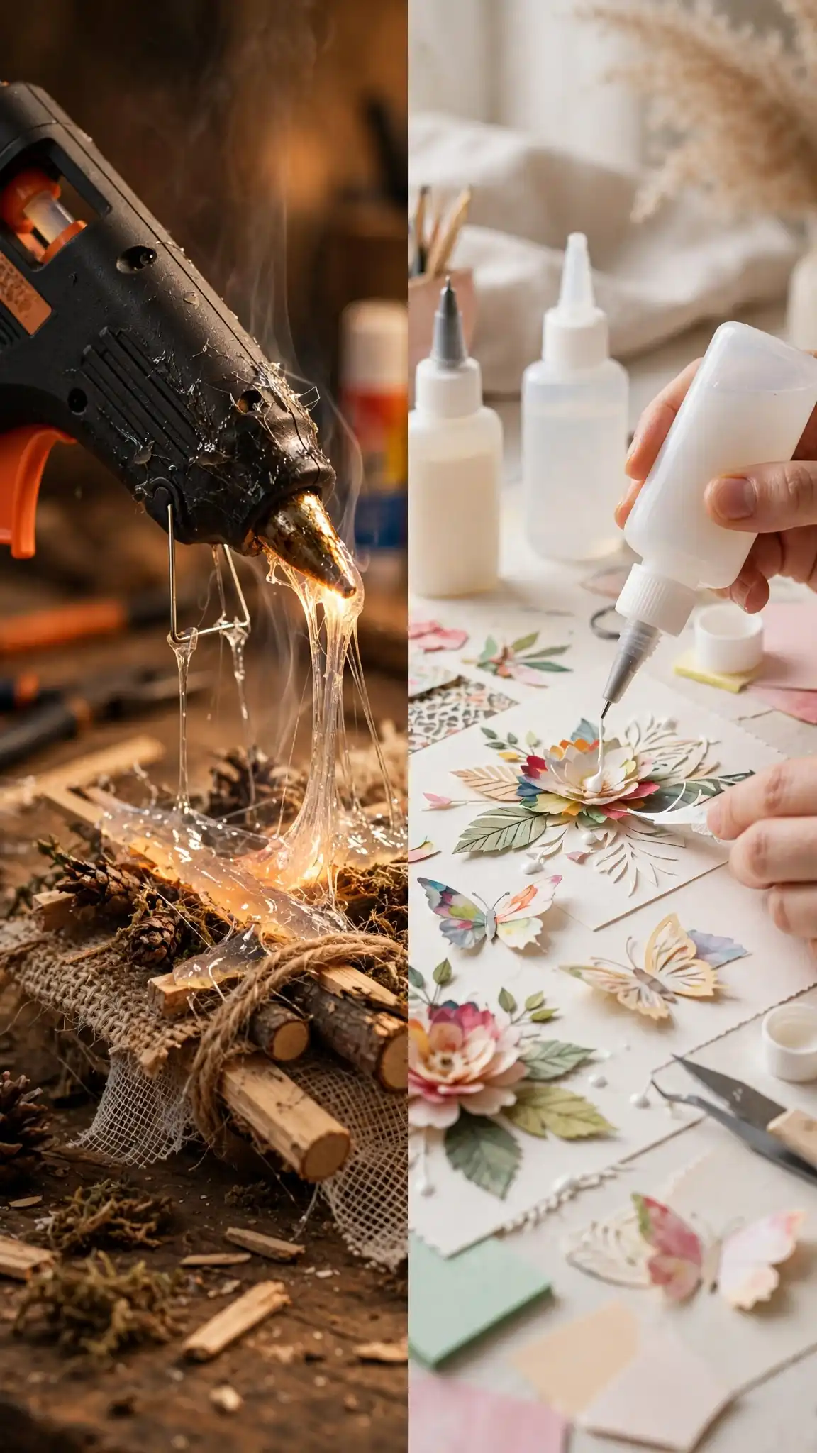 Hot Glue vs. Craft Glue: A Beginner's Guide 2 Key Differences Between Hot Glue and Craft Glue