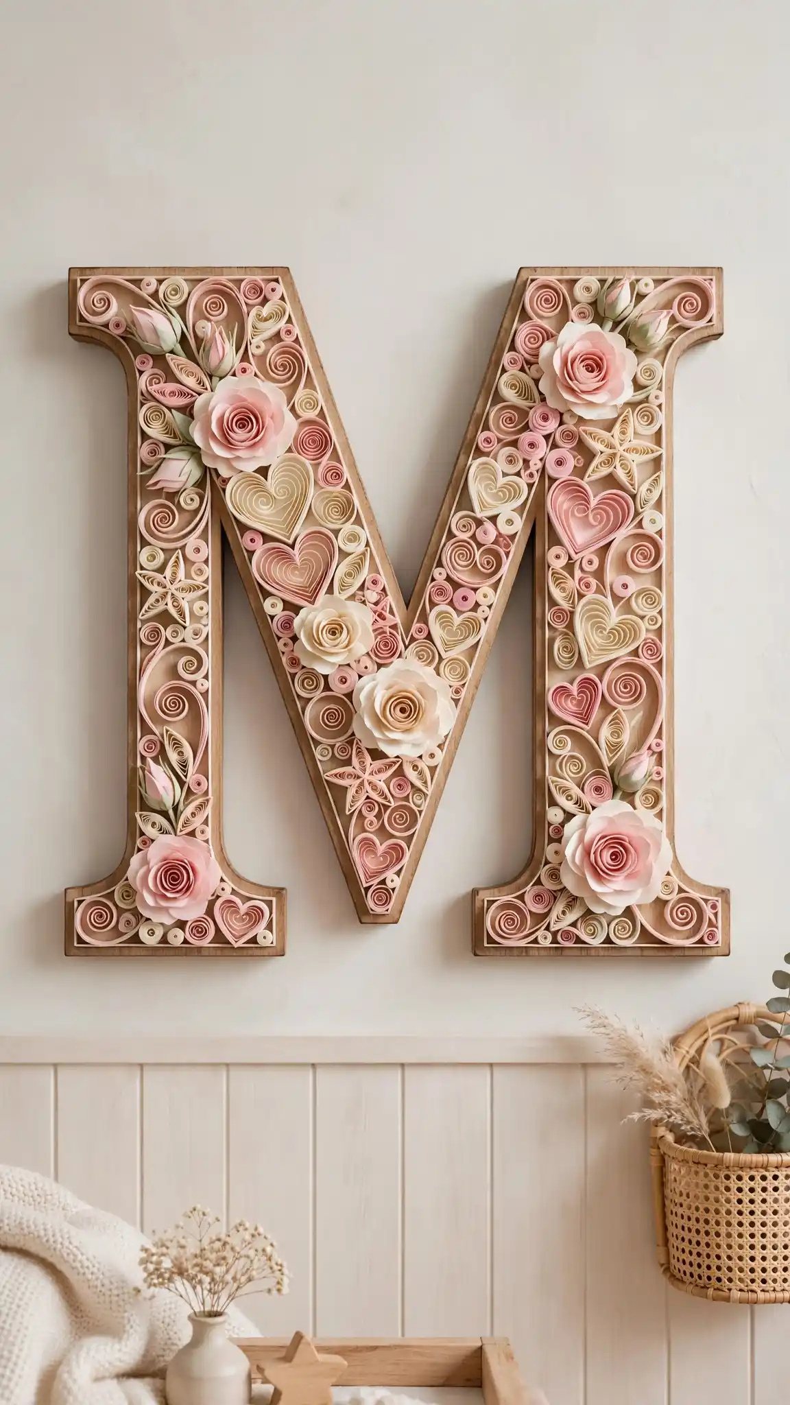 DIY Paper Quilling Ideas: 9 Creative Designs 4 Monogrammed Letter for Personalized Nursery Decor