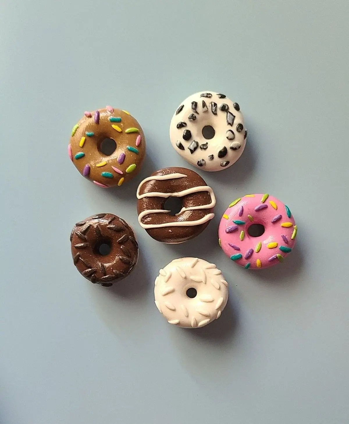 Punch a Clean Center Hole for a Realistic Mini Donut Shape
