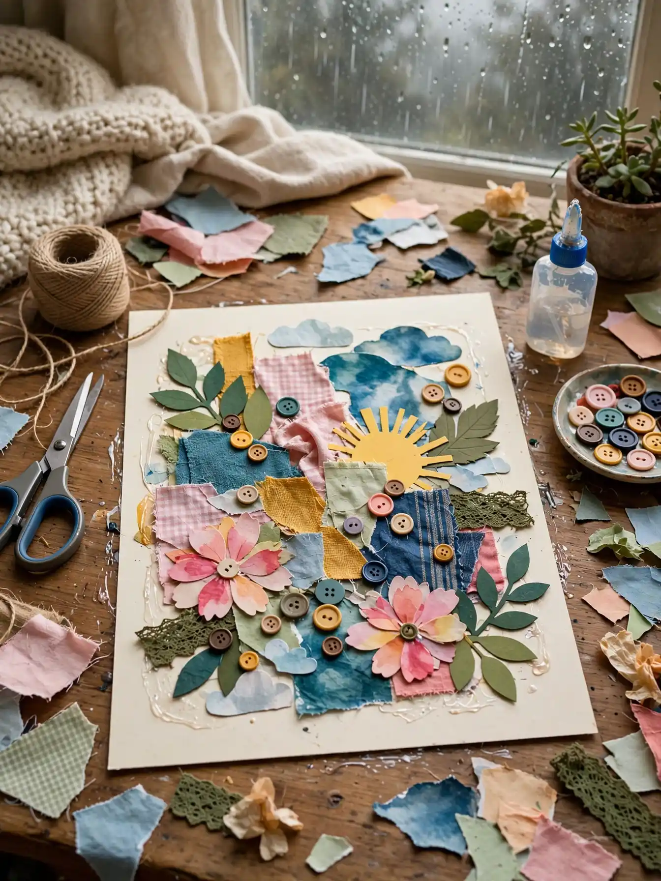 Fun Rainy Day Craft Activities for the Whole Family 5 Rainy Day Collage Art