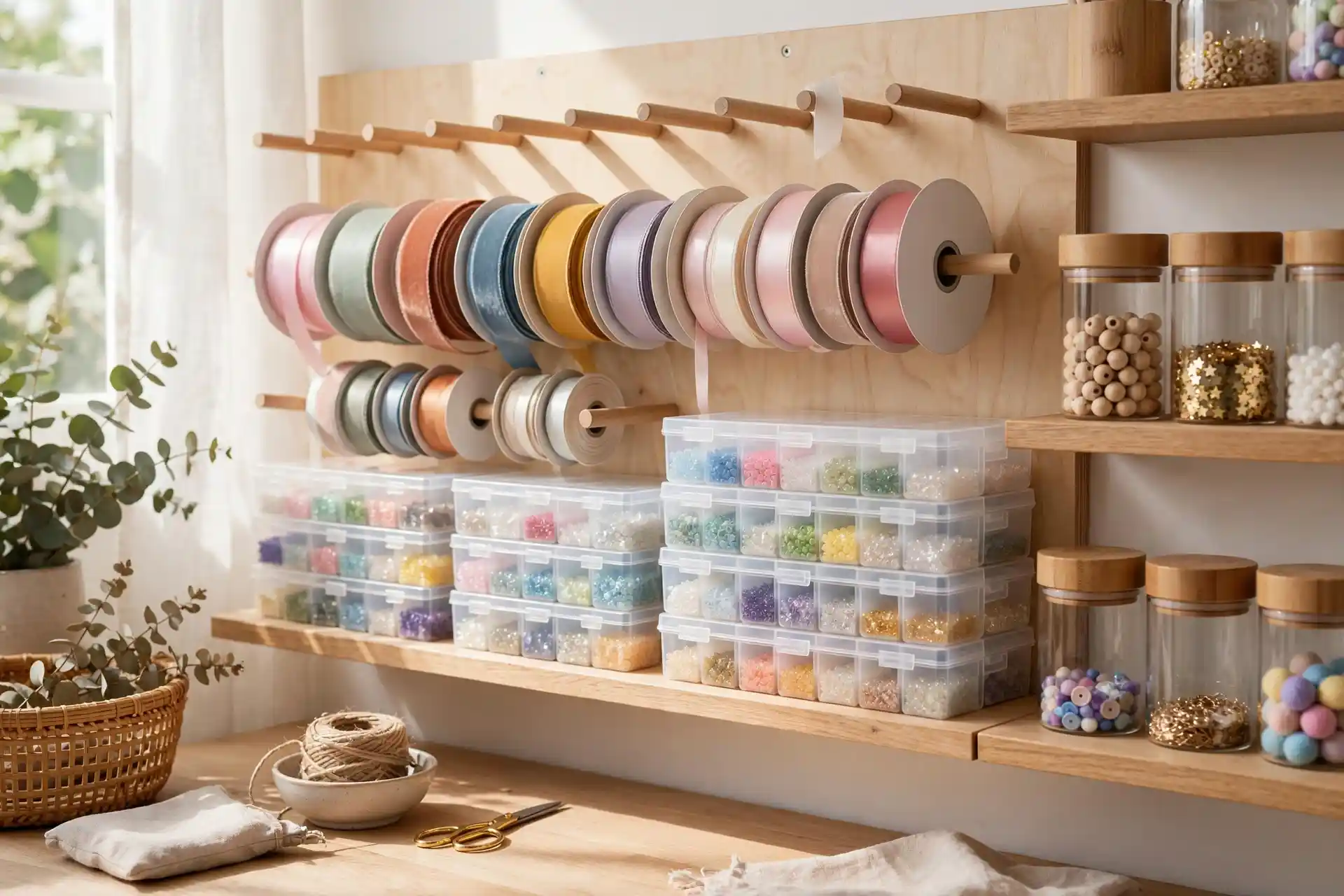 Store Ribbons, Beads, and Small Supplies