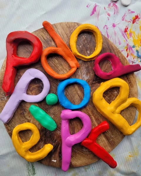 Vibrant Hand-Sculpted Rainbow Alphabet